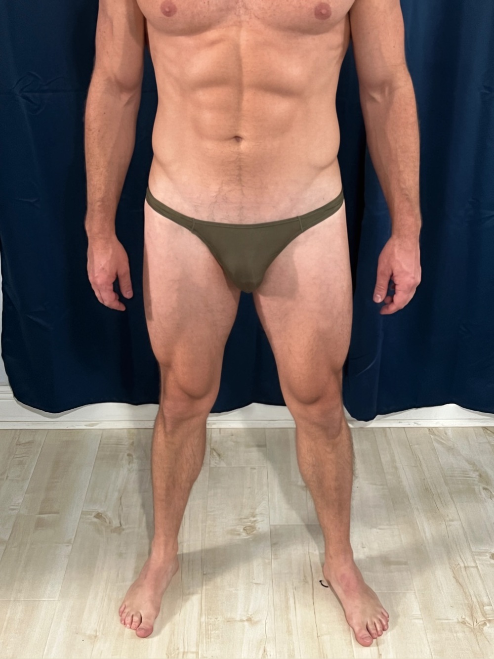 Men’s Olive Green Low Rise Thong large